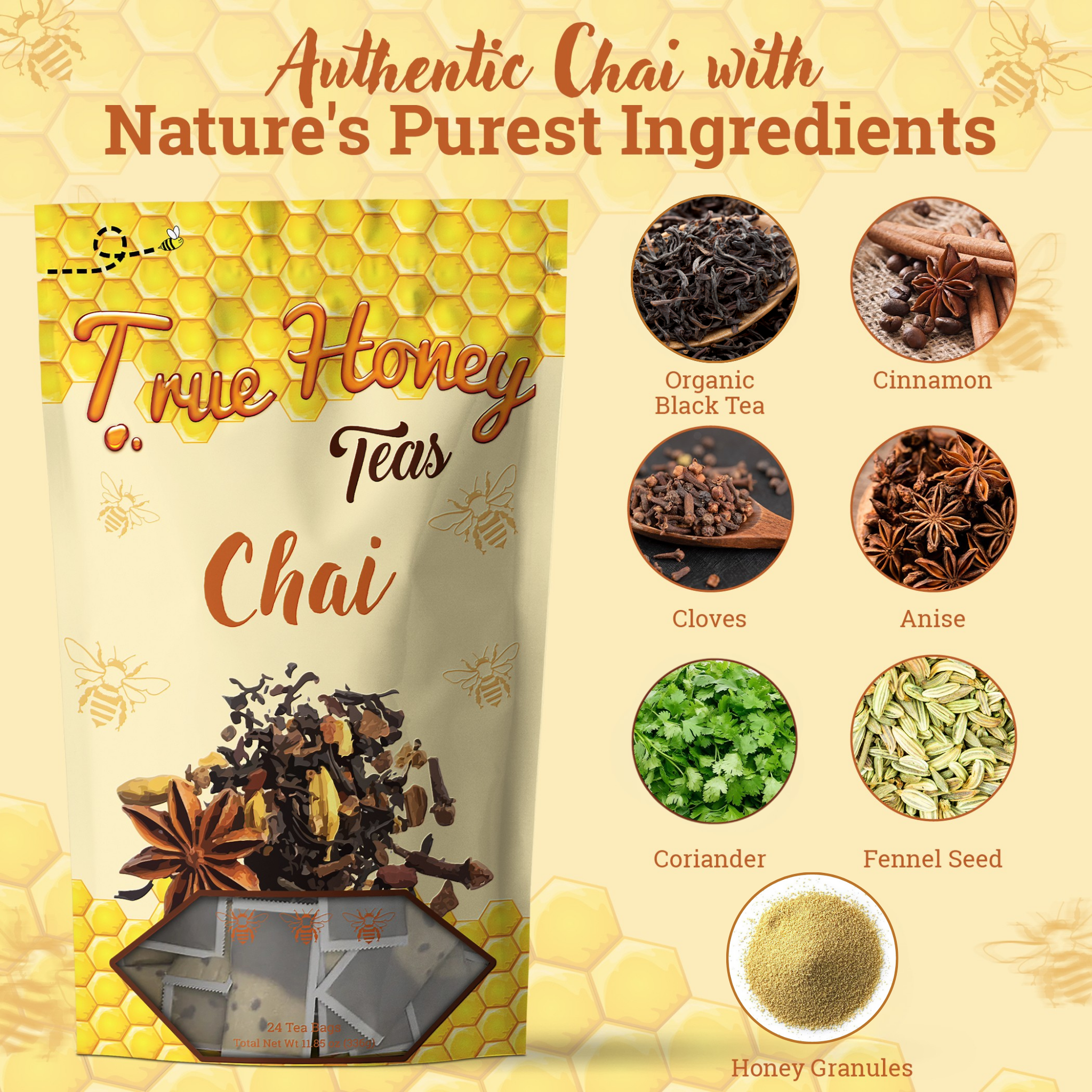 Chai Tea with Assam Black Tea – 24 Pack